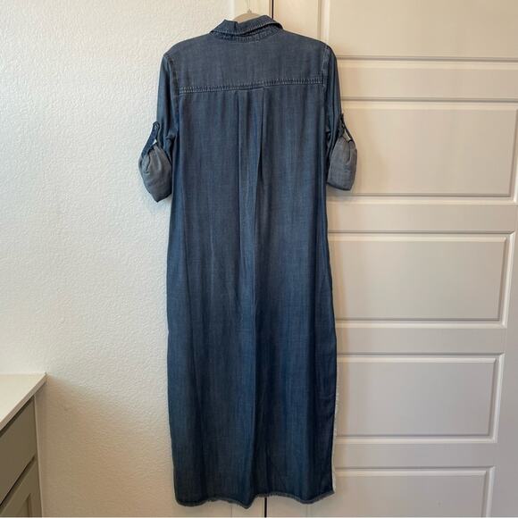 Anthro Cloth & Stone Ginevra Chambray Dress - Picture 4 of 7